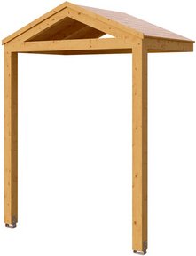 SKANHOLZ Vordach »Sellin«, satteldach, leimholz|fichte, eichefarben - braun