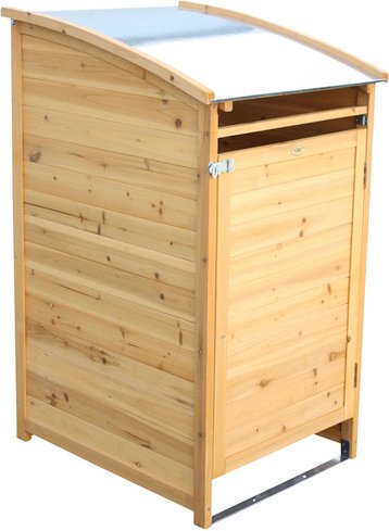 HABAU Mülltonnenbox, für 240 Liter, natur - braun