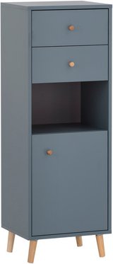 SCHILDMEYER Highboard »Bjarne«, BxHxL: 33 x 113,4 x 40,3 cm, blau, Holzwerkstoff melaminbeschichtet