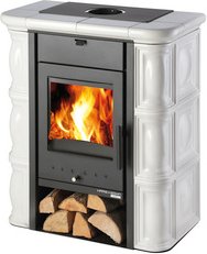 HAAS & SOHN Kaminofen »Tirol«, creme, Keramik, 6 kW, Zeit- und Dauerbrand geeignet - beige