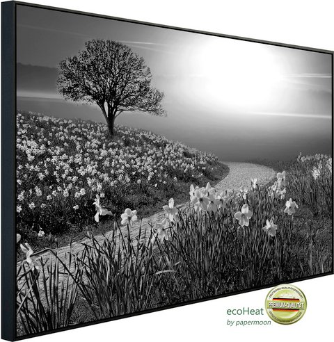 Thumbnail - papermoon Infrarotheizung »EcoHeat - Landschaft Schwarz + Weiss«, Matt-Effekt - bunt