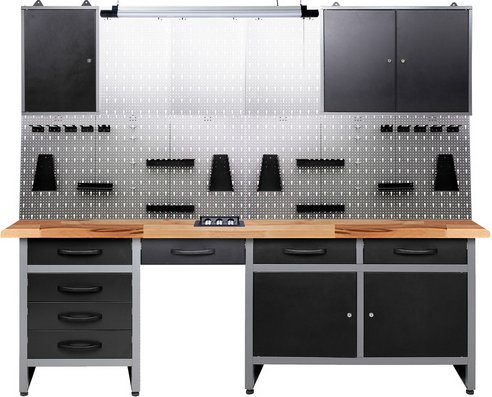 Ondis24 Werkstatt-Set »Bernd«, anthrazit, Metall - grau