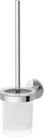 LENZ Toilettenbürstenhalter »VIDA«, Chrom, Montageart: Kleben oder Bohren - silberfarben