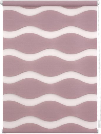 Thumbnail - Lichtblick Duo-Rollo, Klemmfix, B x L: 110 x 150 cm, Welle, altrosa - rot