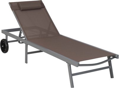 MERXX Gartenliege »Tessin«, LxB: 201 x 64,5 cm, max. Belastung: 100 kg - braun