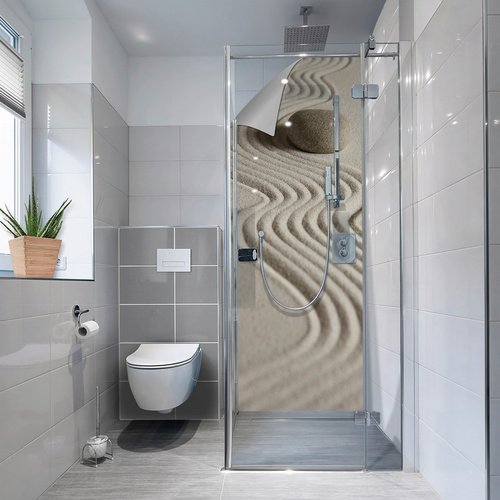 mySPOTTI Duschrückwand-Panel, fresh, Sandoptik, 210x90 cm - beige