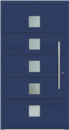 KNOCK Aluminium-Haustür »Terra Nova«, stahlblau