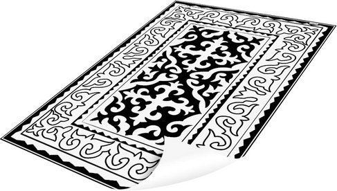 mySPOTTI Vinyl Teppich »Nimani«, BxL:65 cm x 85 cm, schwarz|weiß