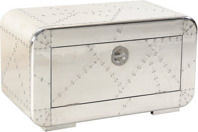 Thumbnail - SIT Schuhschrank »AIRMAN«, Mangoholz/Mdf/Alu, 1-türig - silberfarben