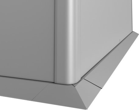 BIOHORT Mähkante, feuerverzinkt/Polyamid-einbrennlackiertes Stahlblech, silber-metallic - silberfarben