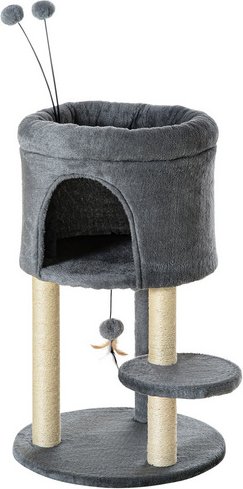 PawHut Kratzbaum, LxBxH: 44,5 x 44,5 x 73,5 cm - grau