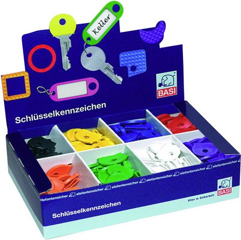 BASI Schlüsselkappe, Kunststoff, Leuchtfarben