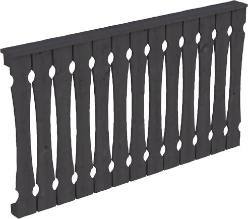 SKANHOLZ Brüstung, B x H: 78,5 x 96 cm, Holz, Farbe: schiefergrau
