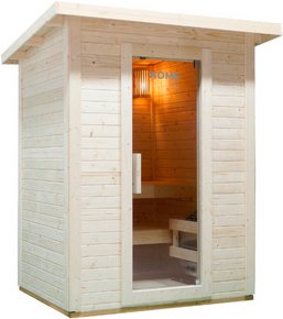 HOME DELUXE Saunahaus »Talo«, BxHxT: 191 x 221 x 157 cm, 4,5 kW Saunaofen - beige