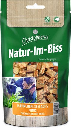 CHRISTOPHERUS Hundesnack »Natur-Im-Biss«, Hähnchen/Seelachs, 70 g