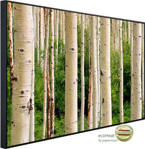 papermoon Infrarotheizung »EcoHeat - Aspen Woods im Sommer«, Matt-Effekt - bunt
