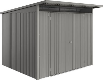 BIOHORT Gerätehaus »AvantGarde Eco«, BxHxT: 260 x 218 x 260 cm (Außenmaß), Gr. A6, quarzgrau-metallic,