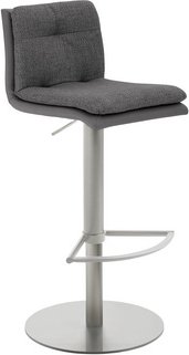 Mayer Sitzmöbel Barhocker »1215«, Breite: 41 cm, höhenverstellbar, Mikrofaser, grau