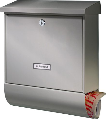 BURG WÄCHTER Briefkasten »Nordland«, Stahl, silberfarben