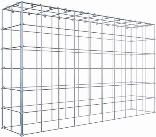 Gabiona Gabione, silbergrau, Maschenweite 10 cm x 10 cm, C-Ring - silberfarben