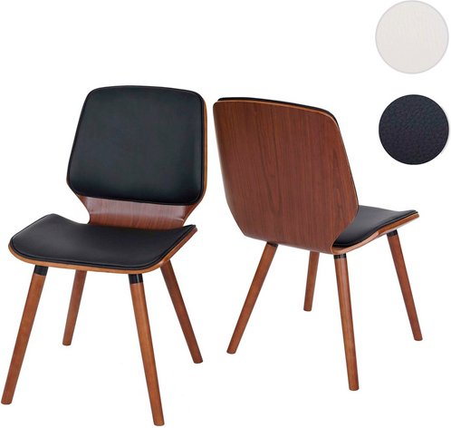 MVG Esszimmerstuhl »MVG-B16«, 2er-Set, Breite Sitzfläche - braun