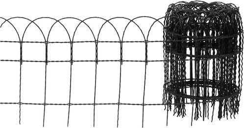 FLORAWORLD Geflechtzaun, HxL: 65 x 1000 cm, Stahl, anthrazit - schwarz
