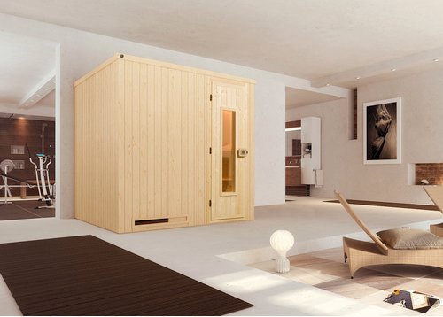 WEKA Sauna »Halmstad 2«, BxHxT: 194 x 199 x 177 cm - beige