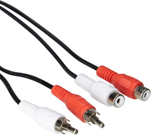 SCHWAIGER Cinch-Verlängerung, Schwarz