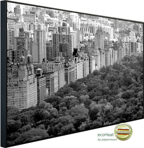 Thumbnail - papermoon Infrarotheizung »EcoHeat - Central Park Schwarz + Weiss«, Matt-Effekt - bunt