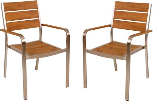 GARDEN PLEASURE Stapelstuhl »Florence«, BxTxH: 55 x 60 x 85 cm, Aluminium - braun