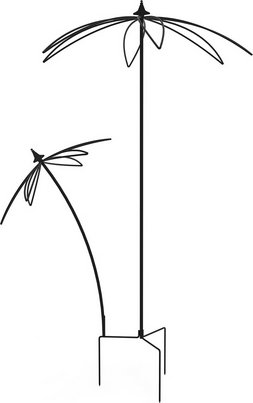 Wilk Rankhilfe, Palmen-Form, BxTxH: 135 x 104 x 183 cm - schwarz