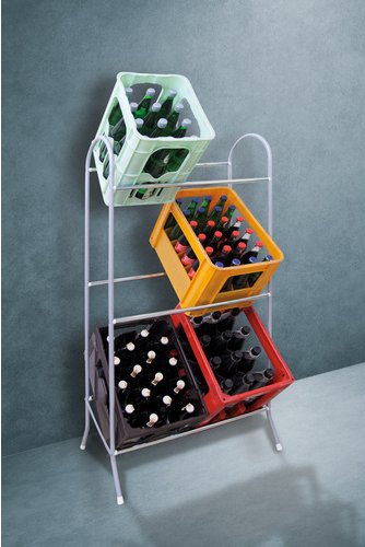 SCHULTE REGALWELT Flaschenkastenständer, Breite: 65 cm, Länge: 65 cm, weiß - weiss