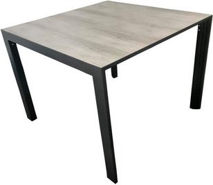 CASAYA Gartentisch »Sanogo«, BxH: 100 x 75 cm, Keramik/Aluminium - schwarz