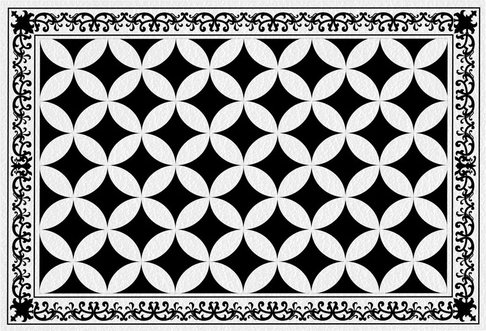 mySPOTTI Tischset »Chadi«, rechteckig, Kunstleder, schwarz/weiß