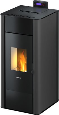 Thumbnail - FREEPOINT Pelletofen »Tesis 23«, 22,4 kW, Stahl, bordeaux, wasserführend - schwarz