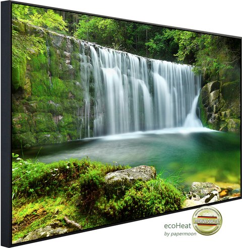 Thumbnail - papermoon Infrarotheizung »EcoHeat - Emerald Lake Wasserfälle«, Matt-Effekt - bunt