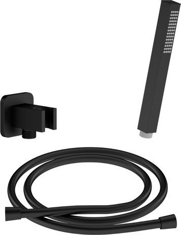 Chris Bergen Brausegarnitur-Set, schwarz matt, Länge Brauseschlauch: 160 cm