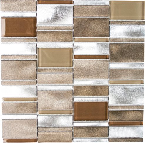 HuH Mosaik Mosaikfliese »Modern-Mix«, BxL: 30,1 x 30,1 cm, Wandbelag - beige