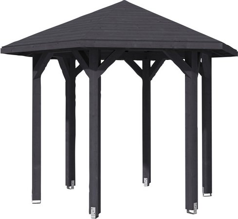 SKANHOLZ Pavillon »Nancy 1«, Zeltdach, sechseckig, BxHxT: 360 x 292 x 312 cm - grau