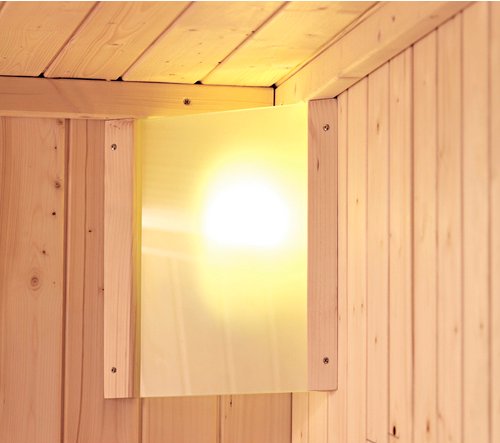 KARIBU Saunaleuchte, natur, geeignet für: Karibu Saunen, natur - beige