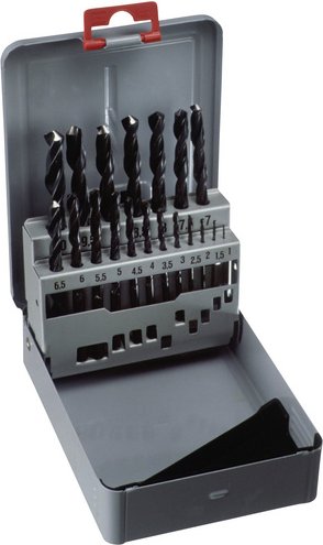 CONNEX Spiralbohrer-Set, Ø 1 – 10 mm, 19 - schwarz