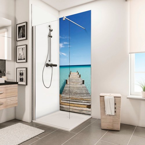 SCHULTE Duschrückwand »ExpressPlus DecoDesign«, BxH: 90 x 210 cm, Aluminium-Verbundplatte - bunt