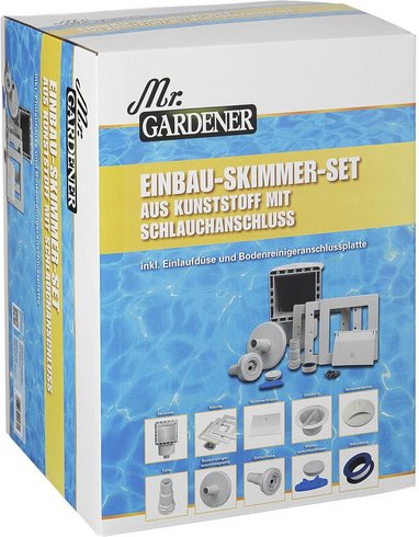 Thumbnail - Mr. GARDENER Einbauskimmer, für Stahlwand Pools, Kunststoff - weiss