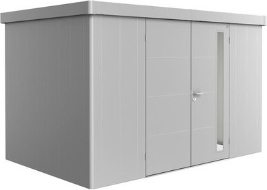 Thumbnail - BIOHORT Gerätehaus »Neo«, Metall, BxT: 348 x 236 cm (Außenmaße inkl. Dachüberstand) - silberfarben