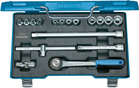 GEDORE Steckschlüsselsatz, 3/8" 17-teilig UD-Profil 6-19 mm - silberfarben