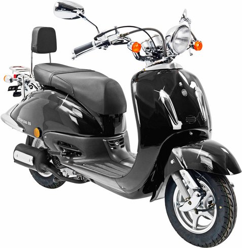 ALPHA MOTORS Mofa »Mustang FI«, 50 cm³, Verbrauch: ca. 2,6 l/100 km - blau | grau