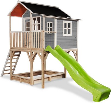 EXIT Toys Spielhaus »Loft«, BxHxT: 190 x 269 x 444 cm, ab 3 Jahren, Zedernholz - grau