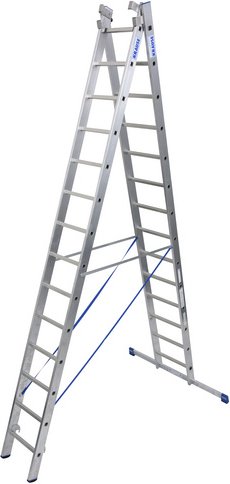 Thumbnail - KRAUSE Vielzweckleiter »STABILO«, 42 Sprossen, Aluminium - silberfarben