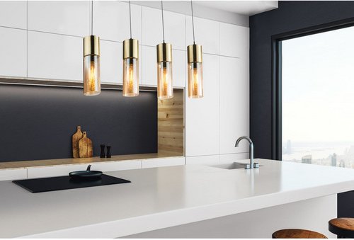 GLOBO LIGHTING Hängeleuchte »ANNIKA«, E27, ohne Leuchtmittel - silberfarben