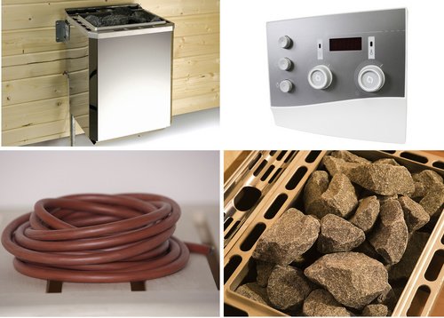 WEKA Saunaofen »Technikpaket 2«, inkl. externer Steuerung, 9 kW - silberfarben